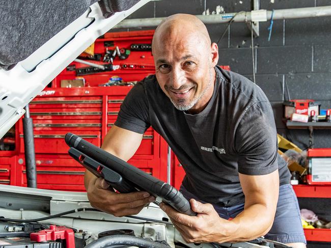 Michael Georgas from Absolute Car Care in Woolloongabba, Friday, November 5, 2021 - Picture: Richard Walker