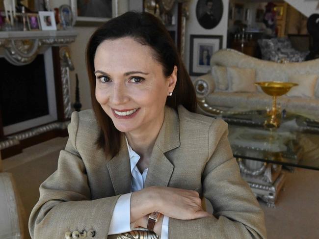 07/10/2020 : Anna Palmer, wife of Clive Palmer, in her home on Sovereign Island on the Gold Coast . Anna is running as the UAP candidate for Currumbin in the upcoming QLD state election.  Pic Lyndon Mechielsen