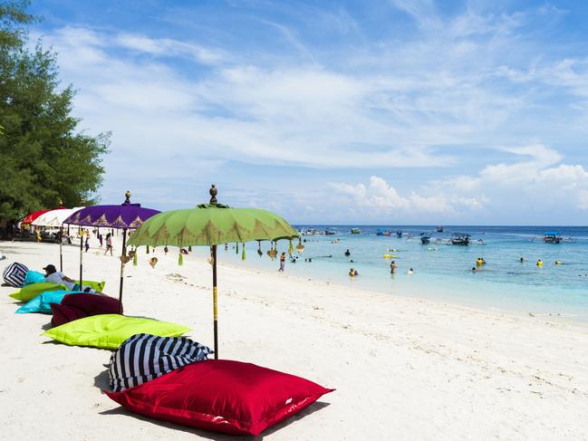 Bali’s famous getaway - the Gili islands off Lombok - has been forced into virtual closure amid the coronavirus pandemic. Picture: Getty