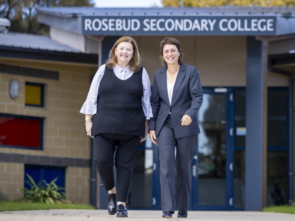 Ms Holt and Ms Coustley both won Victorian Education Excellence Awards in 2024. Picture: Wayne Taylor