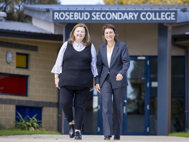 Ms Holt and Ms Coustley both won Victorian Education Excellence Awards in 2024. Picture: Wayne Taylor