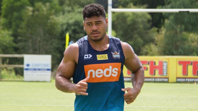 New Titans signing Greg Leleisiuao. Picture: GOLD COAST TITANS