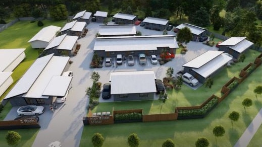 Design plans for new motel in Stanthorpe CBD. Picture: via SDRC