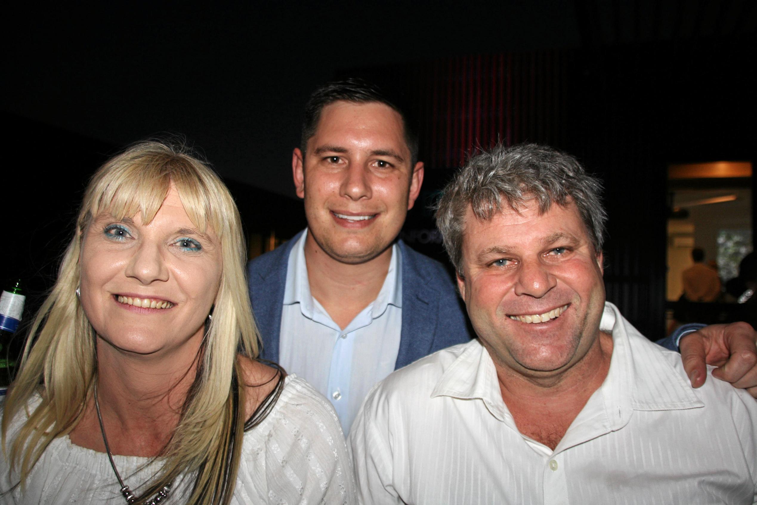 Kylie Watson, Shaun Gerritsen and Mitch Butler of Coastland Builders at AVID Property Group's launch of its new sales and information centre in Palmview's master-planned community of Harmony. Picture: Erle Levey