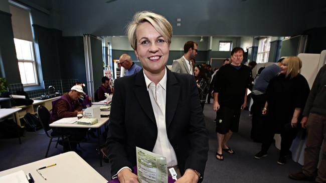 Deputy Labor Leader Tanya Plibersek voting at Darlinghurst Public School. She’s not expected to challenge. Picture: Adam Yip/The Daily Telegraph