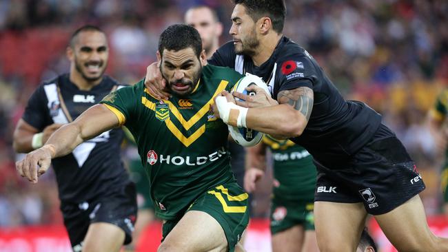 Greg Inglis played fullback for the Kangaroos against New Zealand last year. Picture: Adam Head