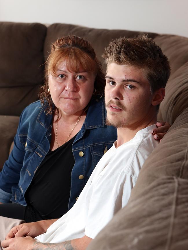 McKenzie Weir and his mother Jodee Weir at home. Photo by Richard Gosling