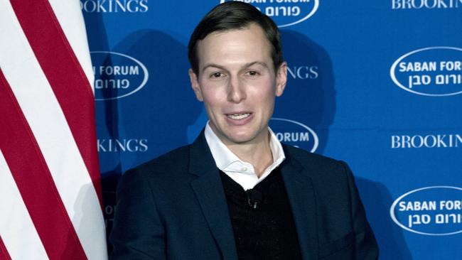 President Donald Trump's White House Senior Adviser Jared Kushner says Trump “continues to weigh his options” ahead of an announcement on Jerusalem expected on Wednesday. Picture: AP/Luis Magana)