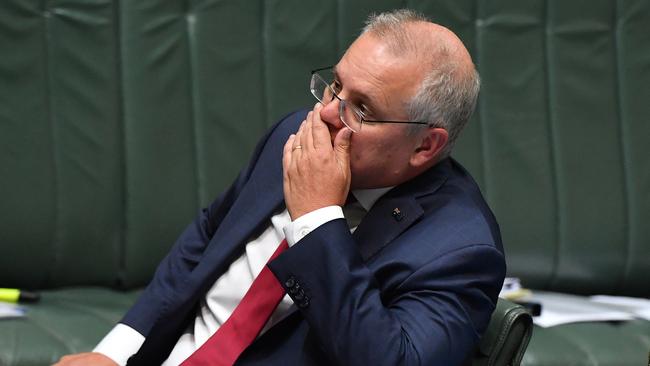 Scott Morrison and his government have been engulfed in controversy for two weeks following revelations former Liberal staffer Brittany Higgins was allegedly raped in Parliament House. Picture: Getty Images