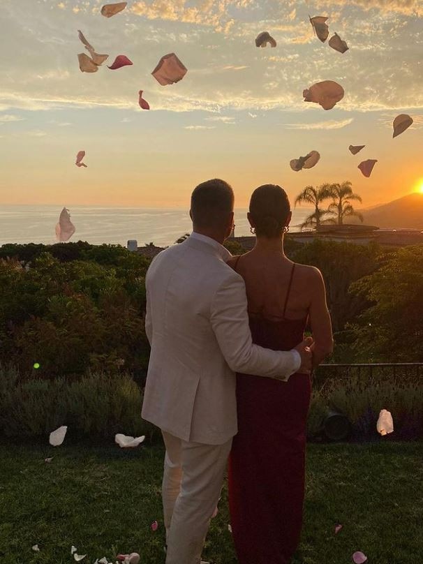 The couple were among about 100 guests at the intimate ceremony attended by Miley Cyrus. Picture: Instagram