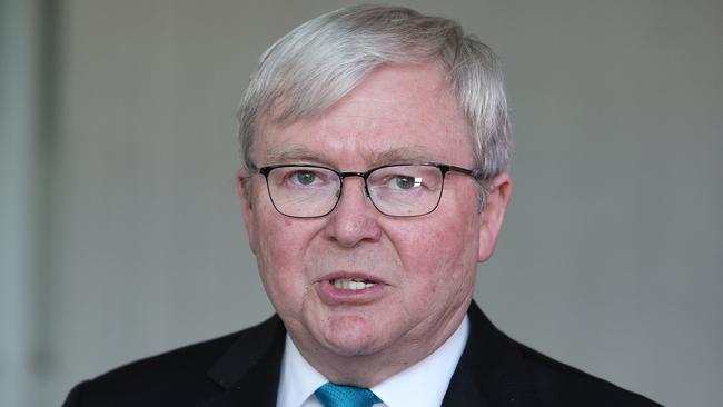 Former PM Kevin Rudd launching his second political memoir, The PM YEARS at Parliament House in Canberra. Picture Kym Smith