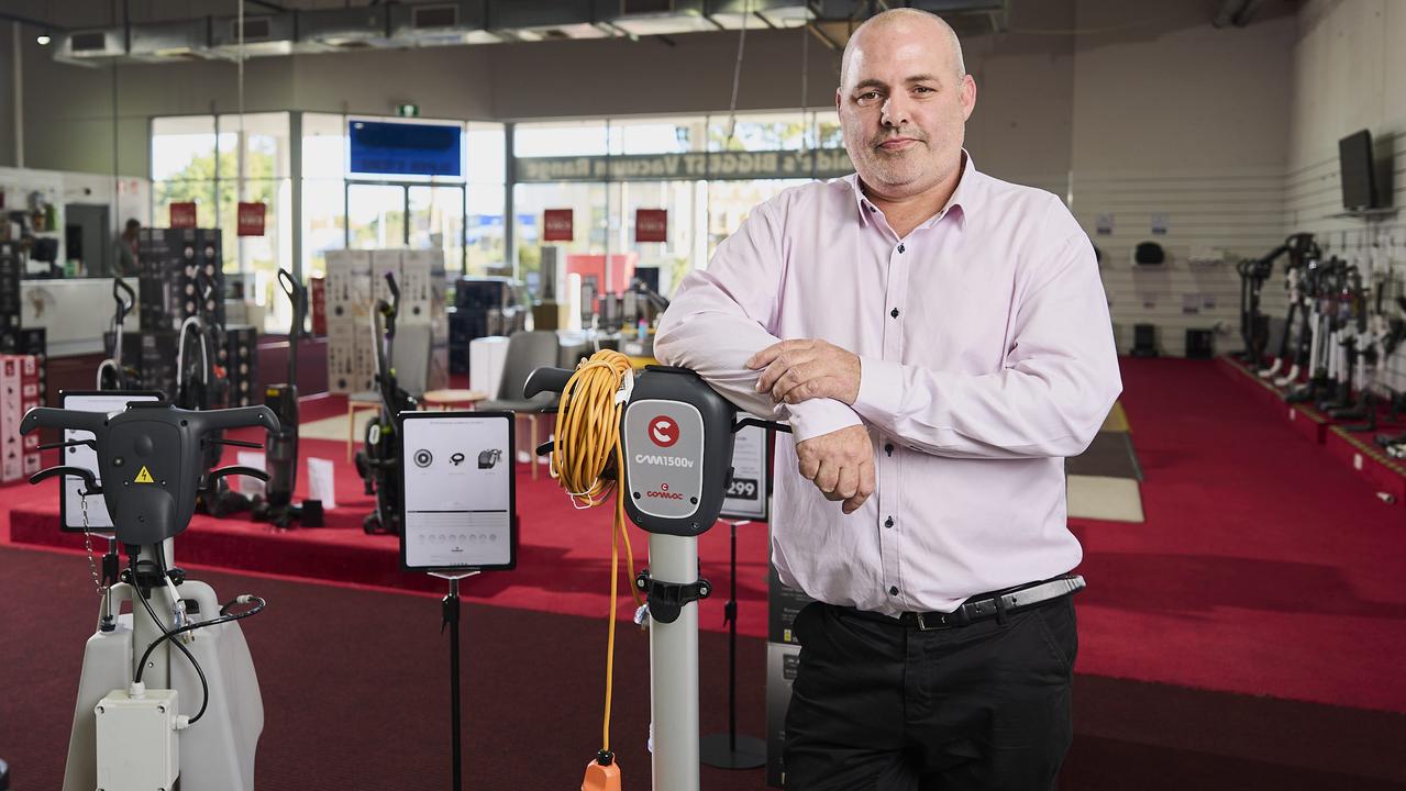 Senior manager, Gwyn MacNeil at the Godfreys Superstore in Croydon, after the announcement that all stores will be closing. Picture: Matt Loxton