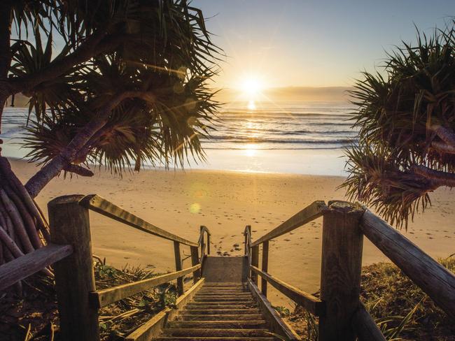 ESCAPE: Best Beaches, Cover Story, December 10 -  Sun rises over Diggers Beach, Coffs Harbour in the state's North Coast. Picture: Dallas Kilponen/Destination NSW