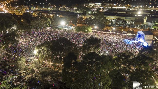 Tea Tree Gully Council’s Civic Park Carols drew more than 40,000 people in 2019. Picture: Tea Tree Gully Council