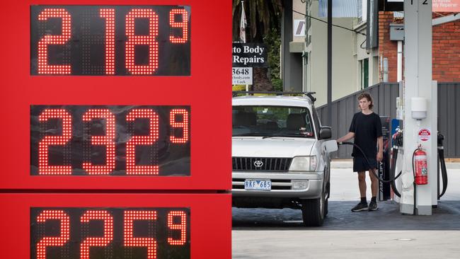 Rising petrol prices are adding to Queensland’s cost of living crisis. Picture: Tony Gough