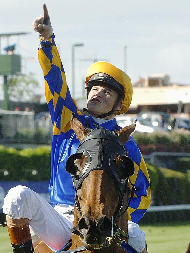 Williams celebrates his win on Fields Of Omagh.