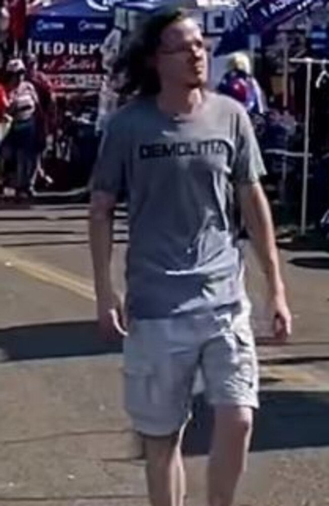 Thomas Crooks walks through a Donald Trump rally less than two hours before he attempted to shoot the former US President. Picture: Supplied