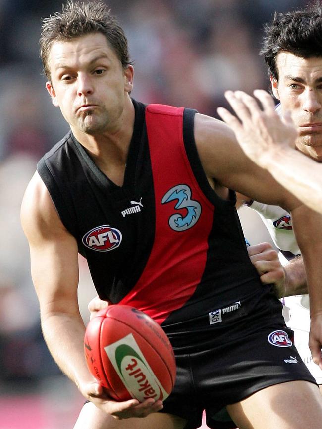 Mark Alvey in action for the Bombers.