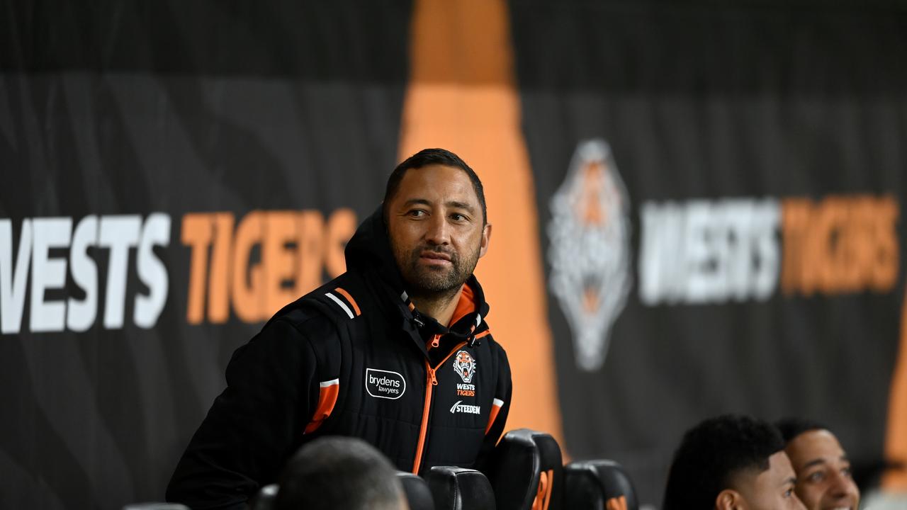 The Tigers are a club with a bad habit of axing the coach when things go bad … and their pursuit of Jarome Luai could backfire on Benji Marshall. Picture: NRL Imagery