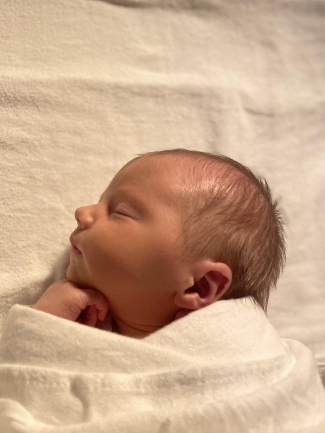 Drew Van Baar. Three weeks old. My interests so far are milk, Mum and Dad, practicing funny faces and staying up all night.