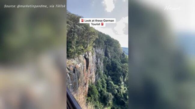 Horror as hikers are filmed centimetres from certain death