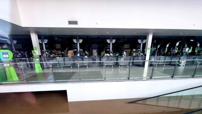 The flooding didn’t reach inside the supermarket in January.