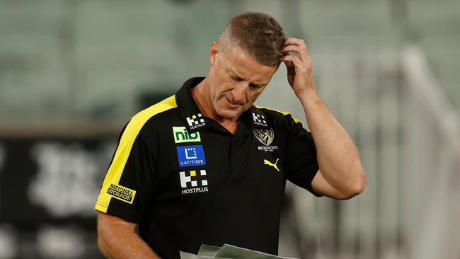 Mick McGuane says the Tigers’ issues in the midfield are starting to become a concern. (Photo by Michael Willson/AFL Photos via Getty Images)