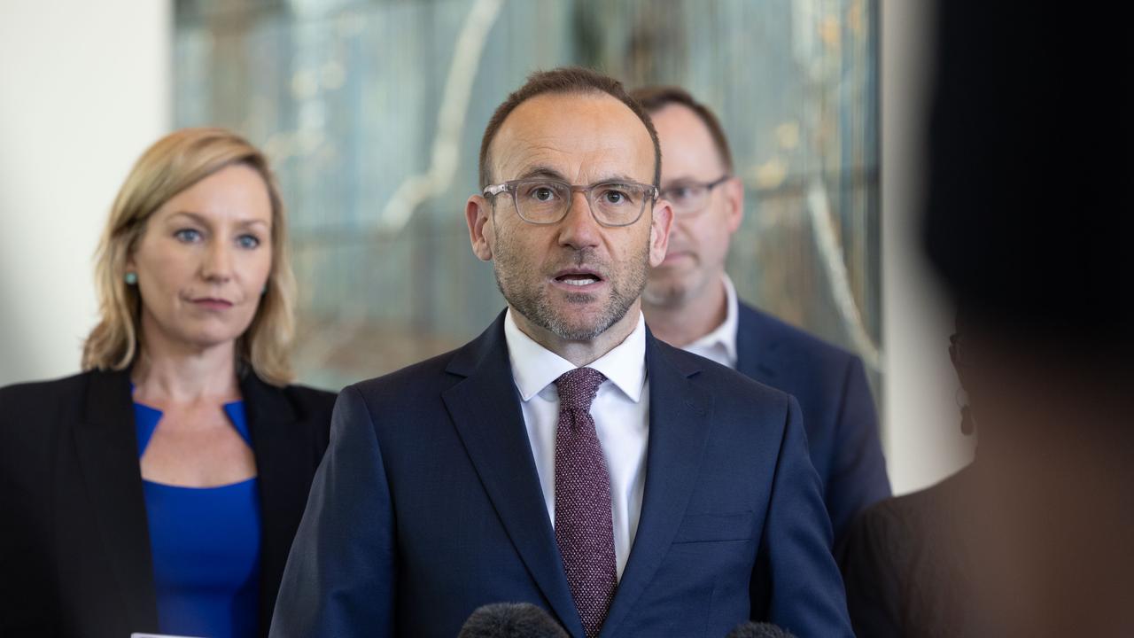 Greens leader Adam Bandt says he will pass the Bill if the government bans new coal and gas. Picture: NCA NewsWire / Gary Ramage