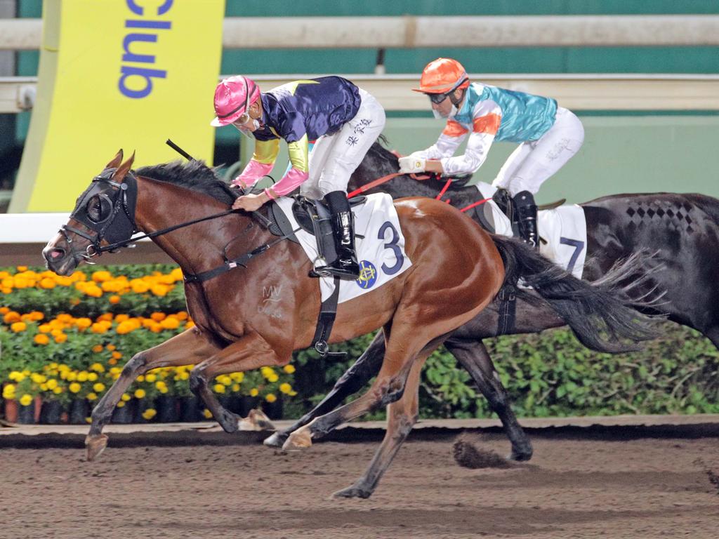 Apache Pass wins at Sha Tin. Picture: HKJC