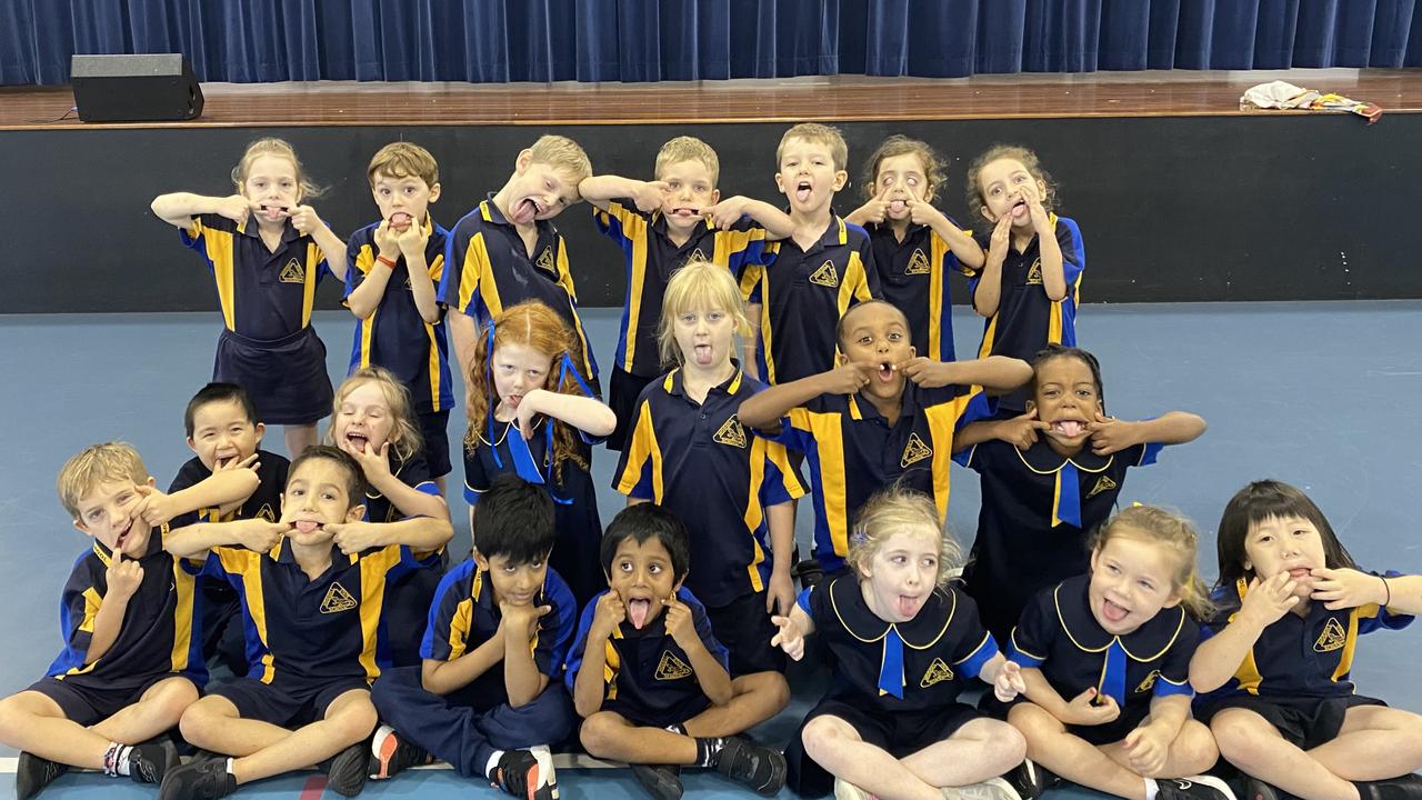 Moggill State School Prep One: Back row: Rachel Taylor, Theo Camenzind, Hudson Bay, Benjamin Milburn, Liam Griffiths, Harriet Pittas and Eve Pittas. Middle row: Liming Luo, Robyn Lane, Jasmine Raper, Olivia Solomon, Dani Ganza and Johanna Ndizeye. Front row: Jacob Le Roux, Malakai Adams, Aadi Agrawal, Tharanyan Siva, Holly Sandurski, Maisie Ng and Charlotte Lu. PHOTO: Penelope Pelecas