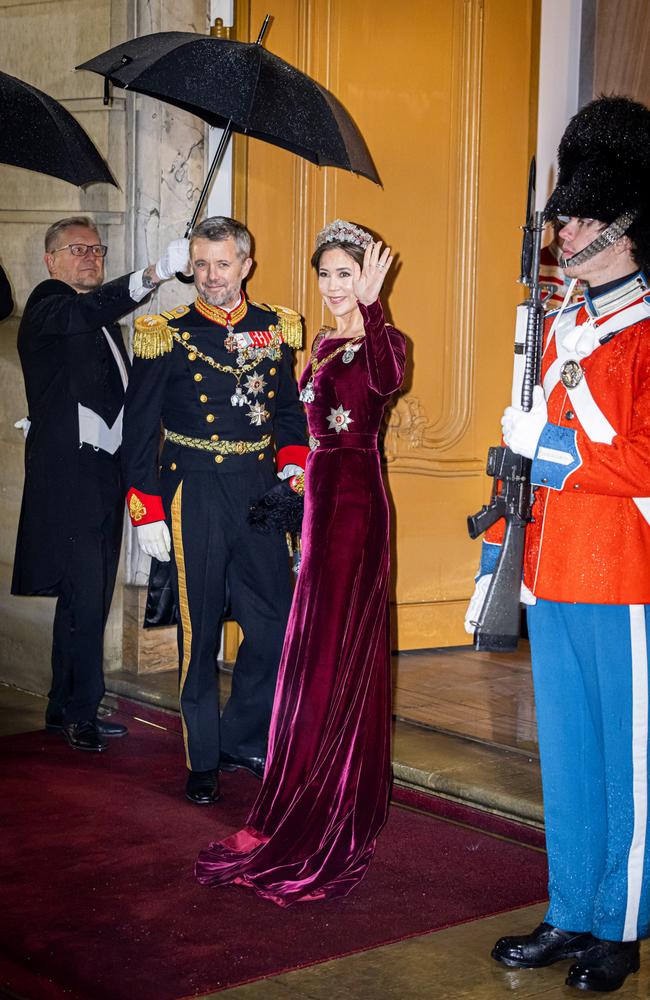 A radiant Crown Princess Mary waves to the crowd. Picture: Getty Images