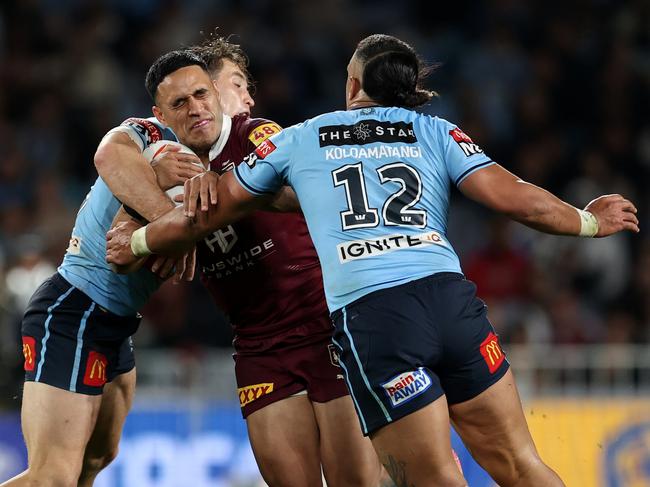 The aftermath of State of Origin III was minimal at Stadium Australia. Picture: Brendon Thorne/Getty Images