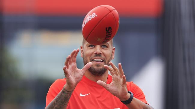 Lance Franklin will start the 2022 AFL season only five goals short of the 1000 milestone. Picture: Getty Images