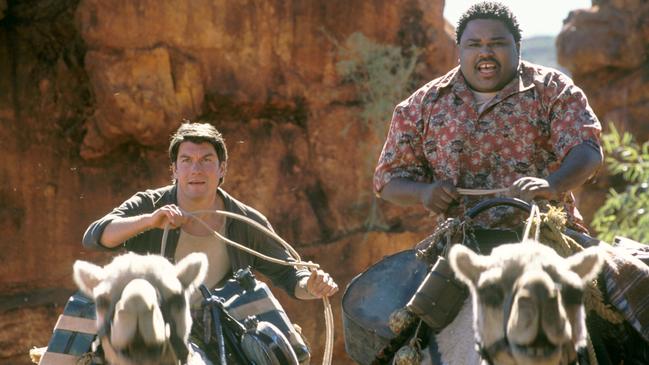 Actor Jerry O'Connell with Anthony Anderson in scene from Kangaroo Jack.