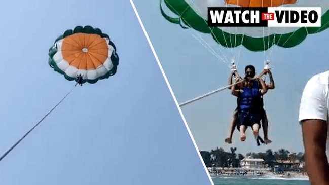 A couple were left fearing for their lives after their parasailing rope snapped when they were hundreds of metres up in the air.