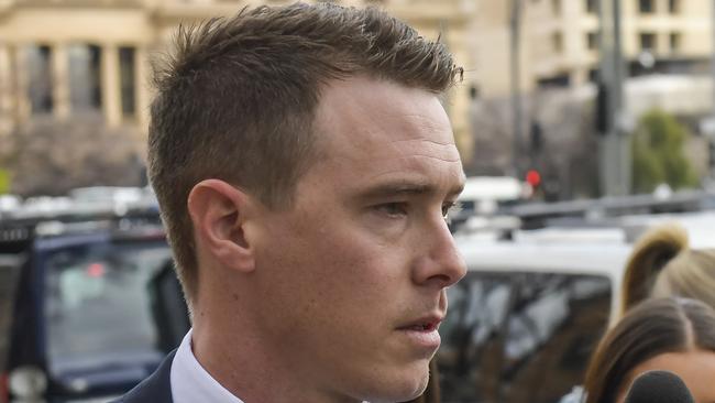 ADELAIDE, AUSTRALIA - NewsWire Photos - AUGUST 06, 2024:  Former Olympic cyclist Rohan Dennis appeared at Adelaide Magistrates Court for a charge determination hearing.Picture: NewsWire / Roy VanDerVegt