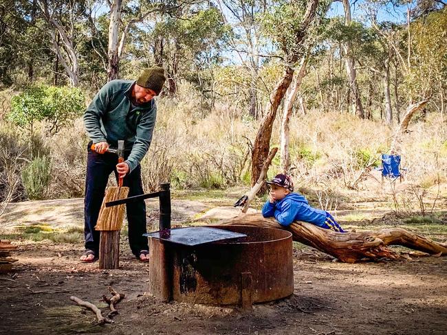 Camping trips are growing in popularity as Aussies plan local holidays. Picture: Marieke Lee.