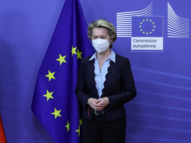 European Commission President Ursula von der Leyen warned that the EU would block exports of the vaccine if AstraZeneca did not increase supplies. Picture: AFP