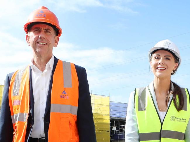 Housing Minister Meaghan Scanlon and Treasurer Cameron Dick announcing funding for emergency accommodation, Eight Mile Plains. Picture: Liam Kidston