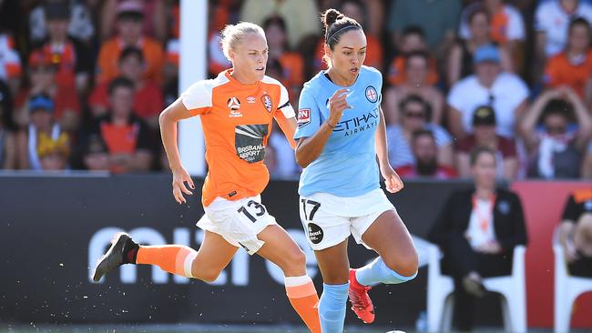 Kyah Simon has 76 Matildas caps to her name and was a part of Australia’s Asian Cup-winning side in 2010. Picture: Getty Images)