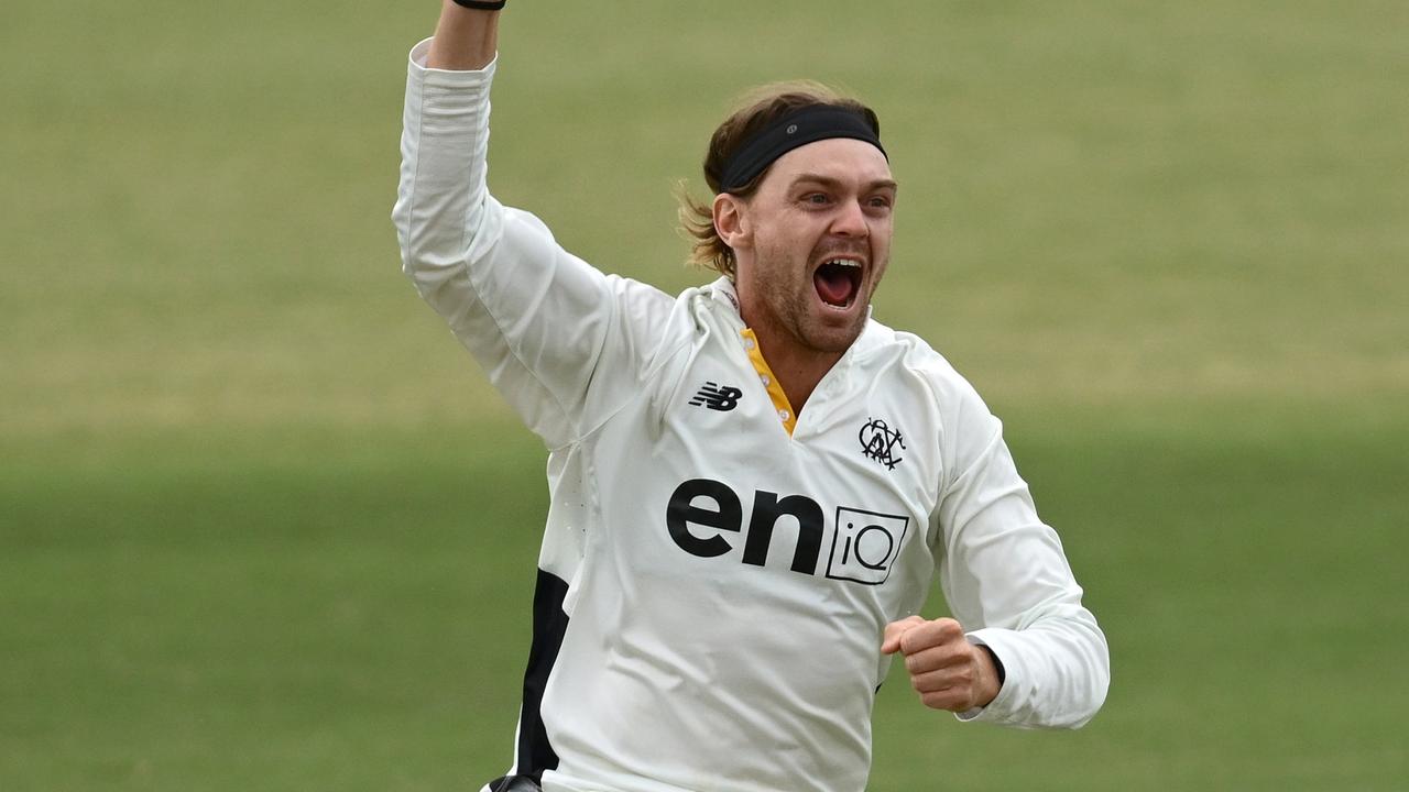 West Australian spinner Corey Rocchiccioli achieves rare Sheffield Shield hat-trick in loss to Victoria