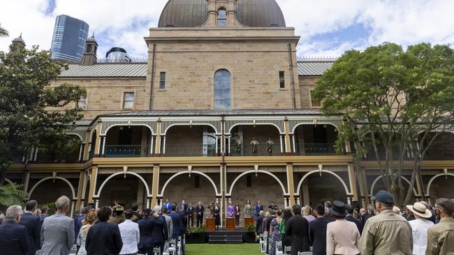 The not-so-modest swearing in of Dr Young. Picture: NewsWire / Sarah Marshall