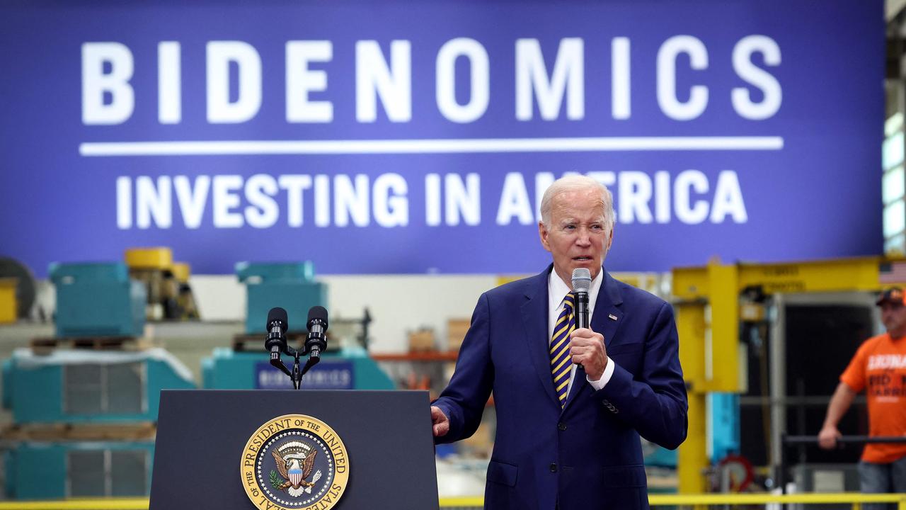 President Joe Biden has led a push among many developed economies to bolster green manufacturing. Picture: AFP / Scott Olson