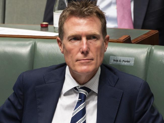 Minister Industry, science and Technology, Christian Porter during Question Time at Parliament House in Canberra. Picture: NCA NewsWire / Martin Ollman