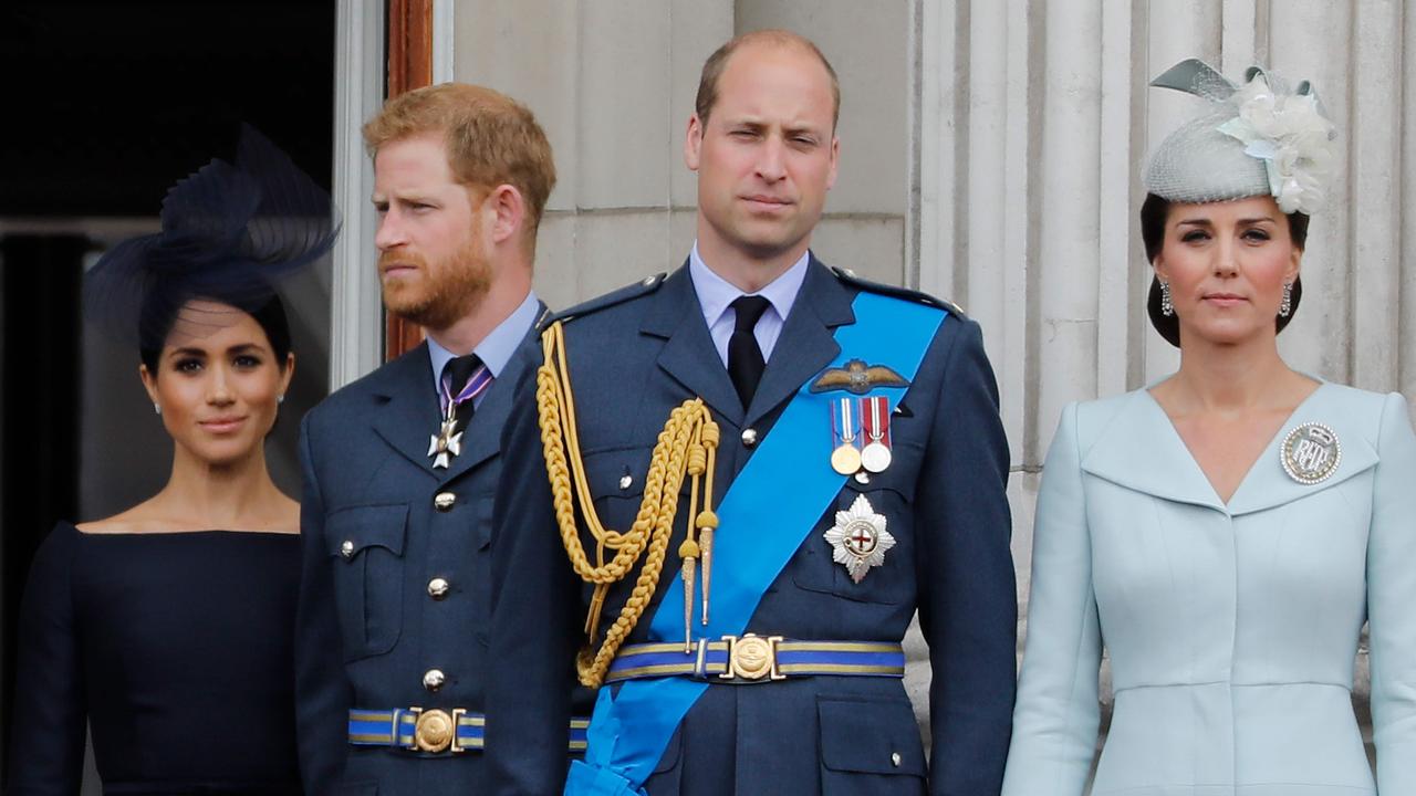 The Cambridges and Sussexes have drifted further and further apart. Picture: AFP.