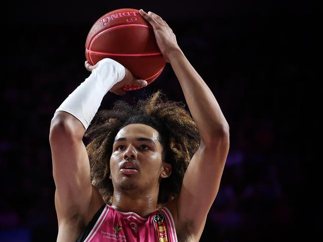 Trentyn Flowers starred in the 36ers breakthrough win on Saturday night. Picture: Sarah Reed/Getty Images