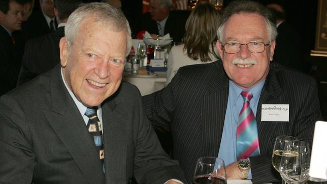 Former VFL chairmen Allen Aylett and Ross Oakley.