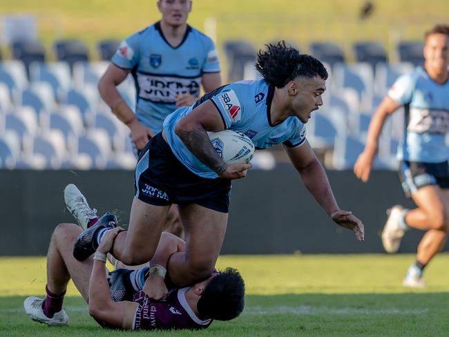 Cronulla Sharks SG Ball prop Salesi Ataata moved to Australia alone to chase his NRL dreams. Picture: Sharks Media