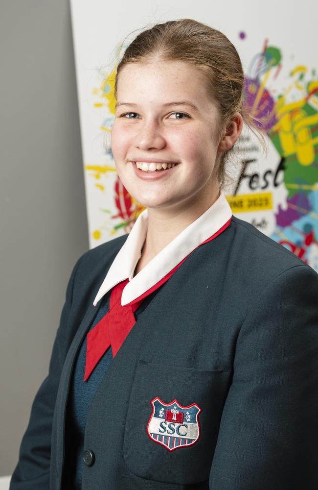 St Saviour's College student Abby Kelderman will feature in the Toowoomba Catholic Schools Arts Fest. Picture: Kevin Farmer