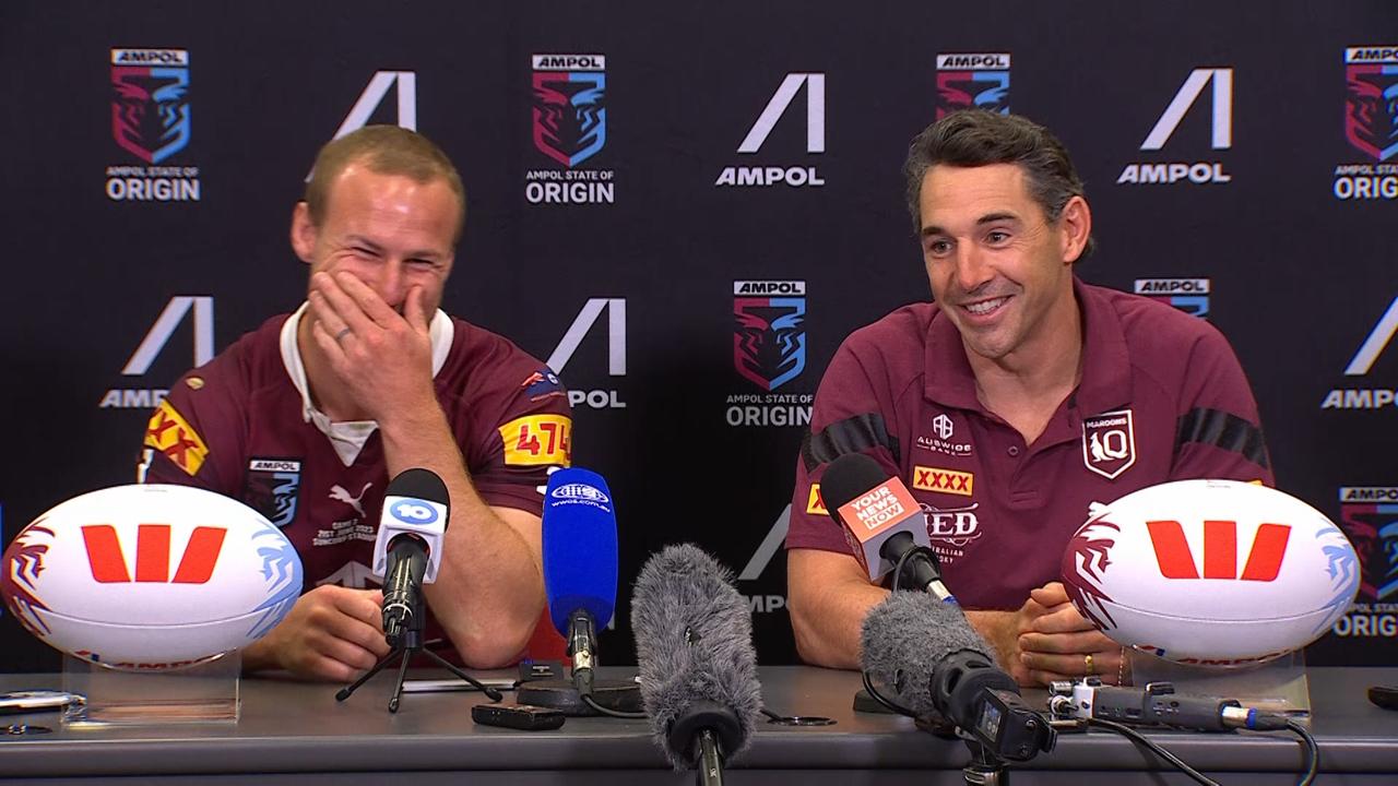 Daly Cherry-Evans and Billy Slater had a giggle after Game II.